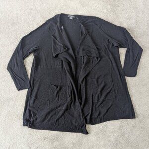 Michel Studio Women's Knit Cardigan Size 4X Black Sweater Jumper